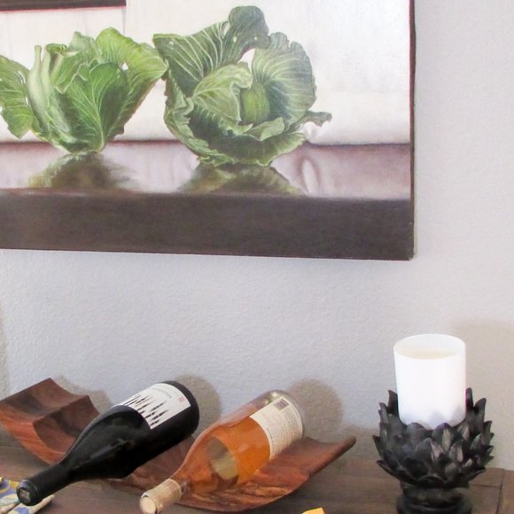 NWT Artichoke Candle Holder with Faux Aged Bronze Finish - Picture 2 of 3